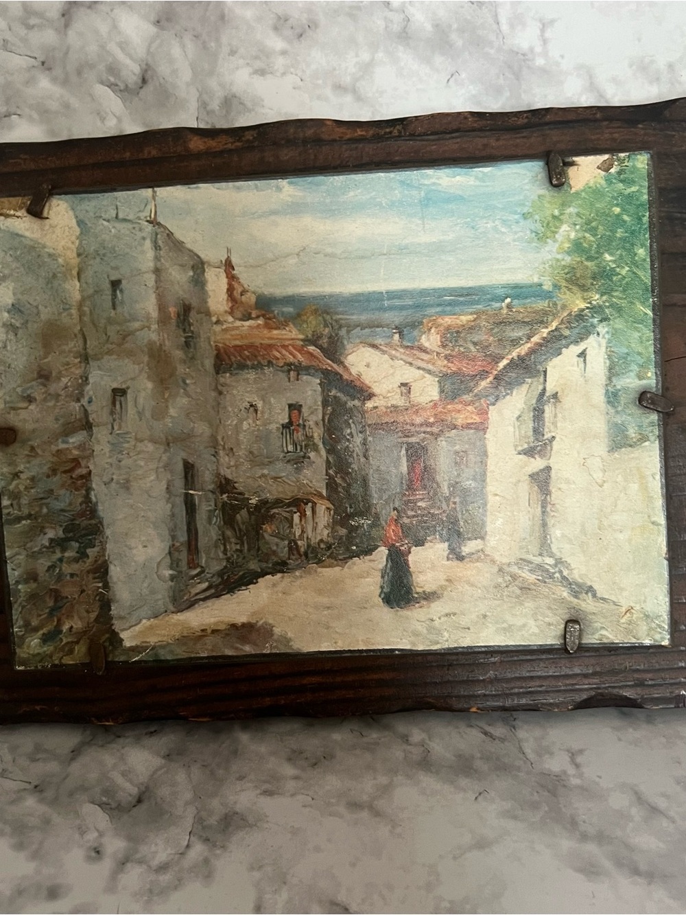 Mediterranean Street Scene Wall Art - Print